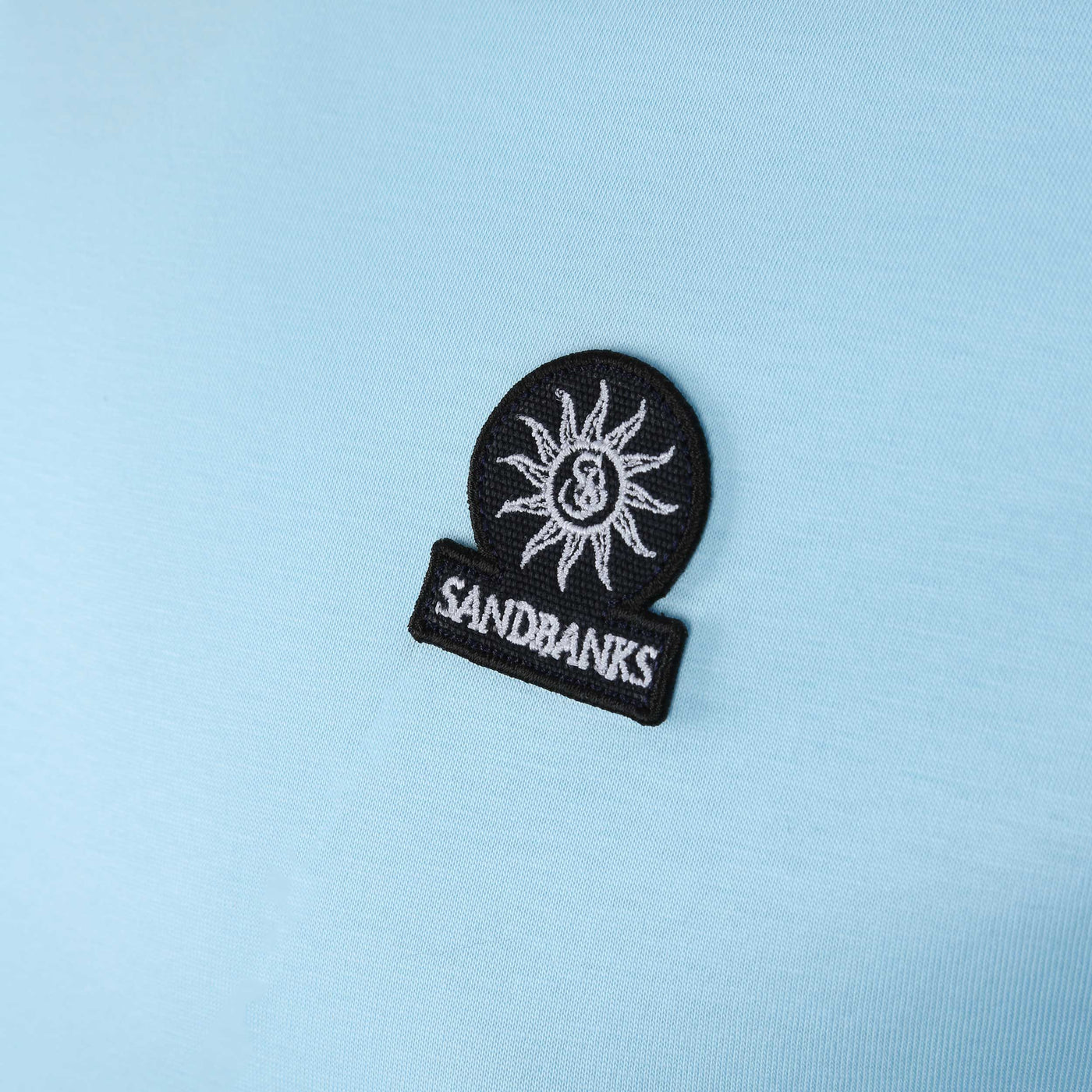 Sandbanks Badge Logo T Shirt in Crystal Blue Logo