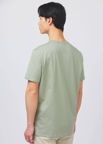 Sandbanks Badge Logo T Shirt in Sage Back