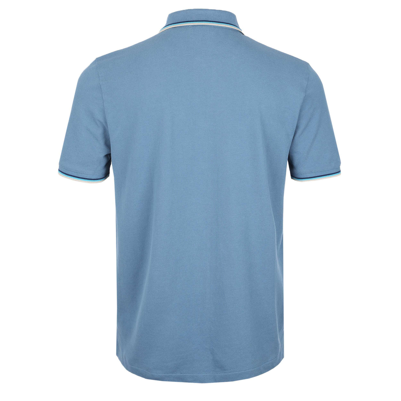 Sandbanks Badge Logo Tipped Polo Shirt in Teal Back