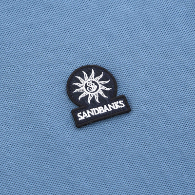 Sandbanks Badge Logo Tipped Polo Shirt in Teal Logo