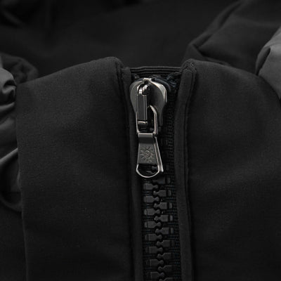 Sandbanks Banks Puffer Jacket in Black Zip
