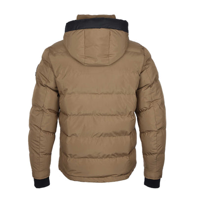 Sandbanks Banks Puffer Jacket in Light Brown Back