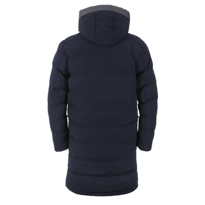 Sandbanks Branksome Long Puffer Jacket in Navy Back