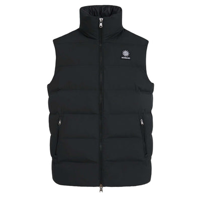 Sandbanks Clifftop Zip Pocket Gilet in Black Front