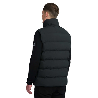 Sandbanks Clifftop Zip Pocket Gilet in Black Model Back