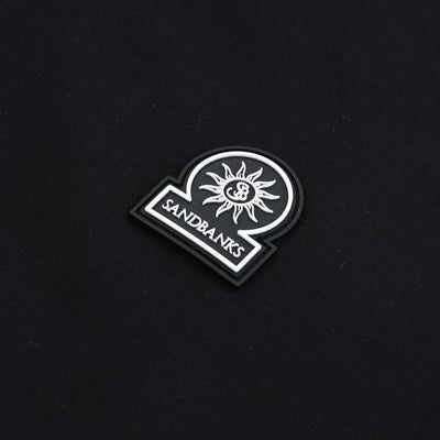 Sandbanks Self Fabric Collar Polo Shirt in Black Logo