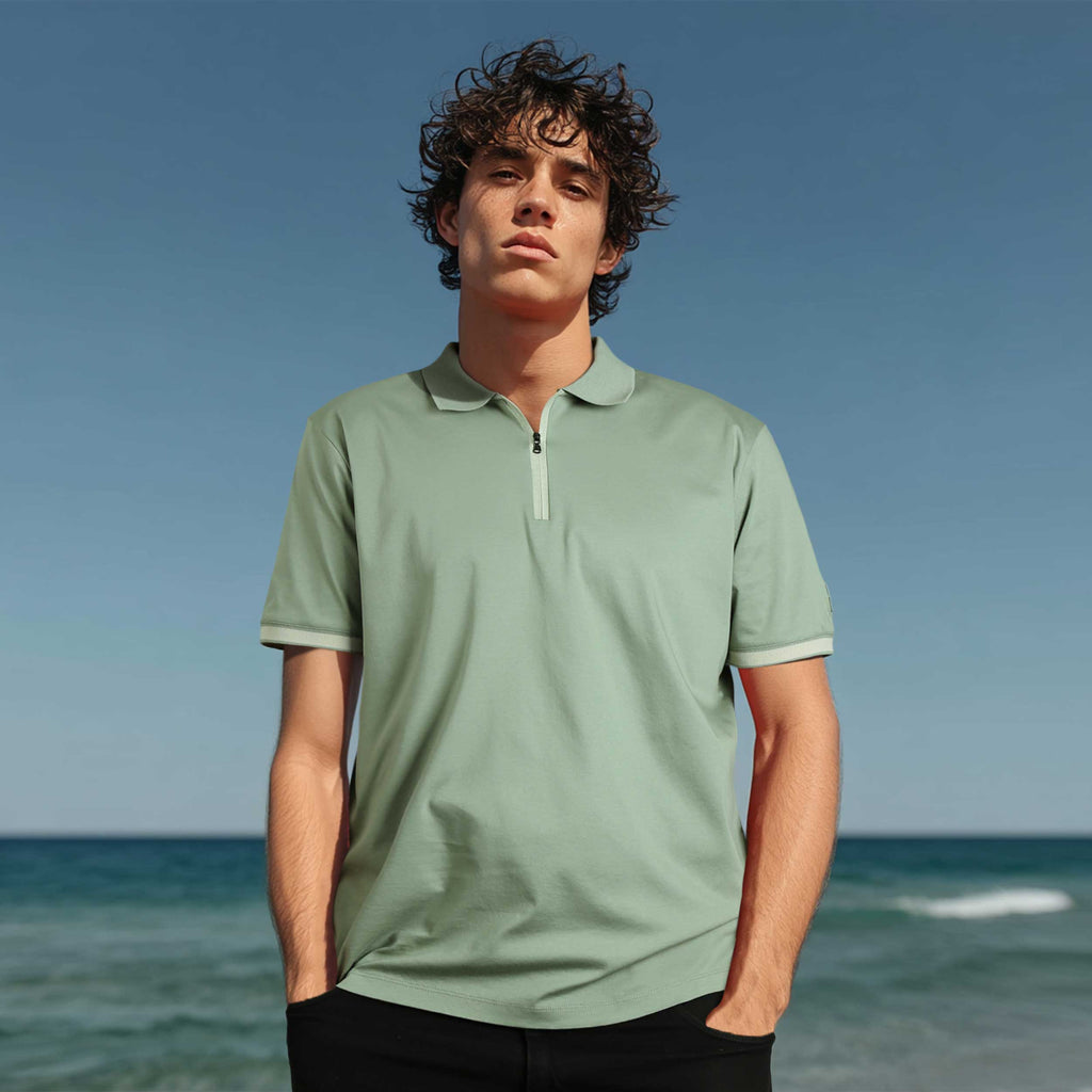 SandbanksSiliconeZipPoloShirti