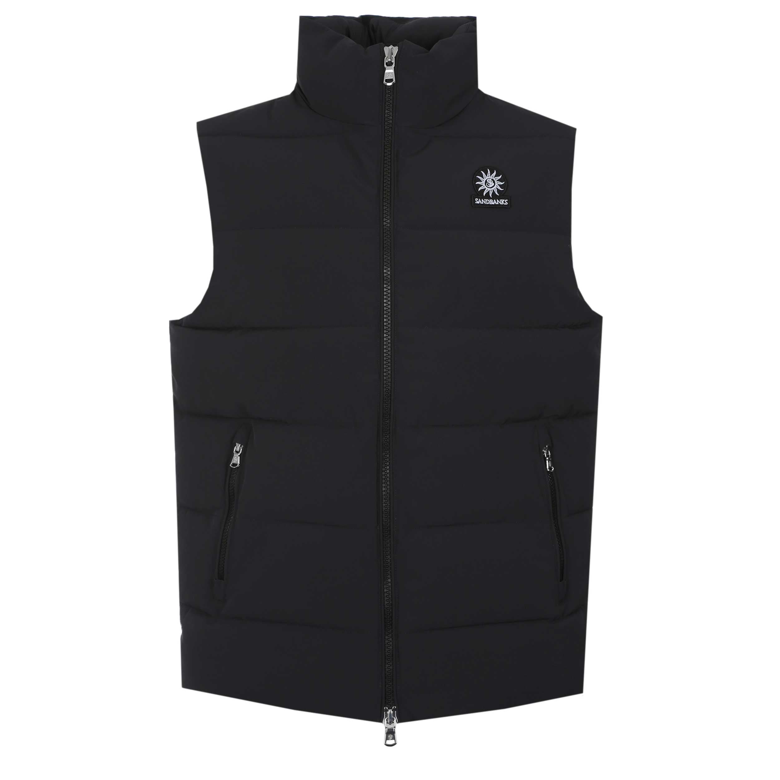 Sandbanks Clifftop Zip Pocket Gilet in Black