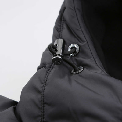 Sandbanks Outlander Polar Fleece Hooded Hybrid Jacket in Black Toggle