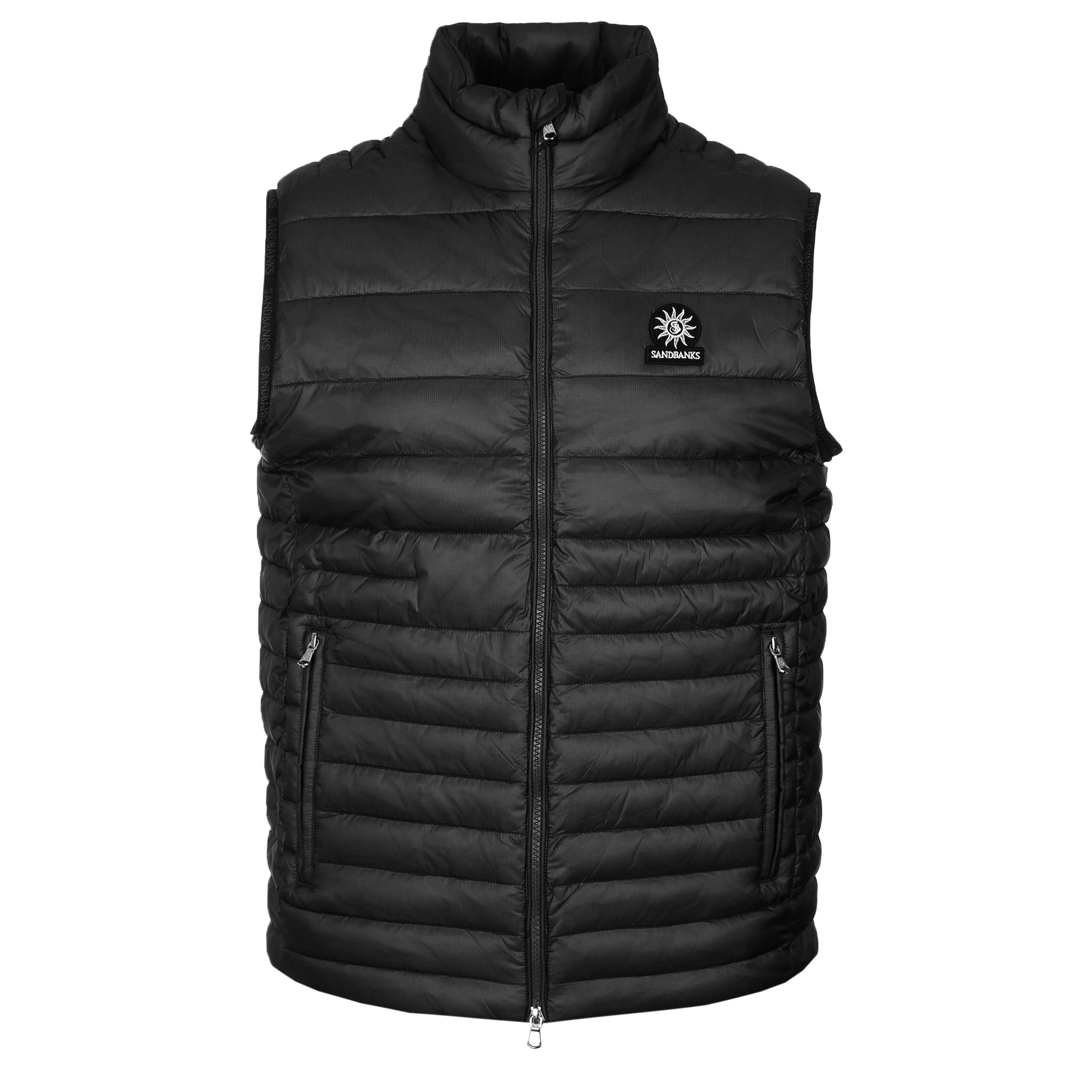 Sandbanks Ripstop Micro Puffer Gilet in Black