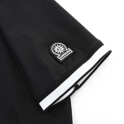 Sandbanks Silicone Zip Polo Shirt in Black Logo