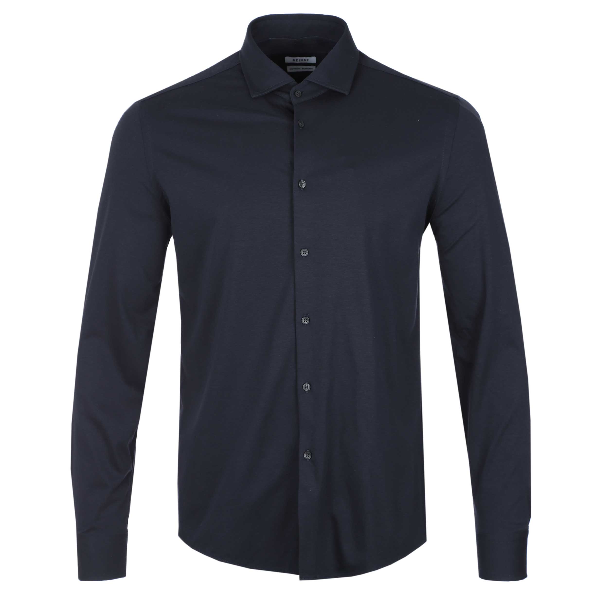 Seinse Basic Cotton Stretch Shirt in Navy