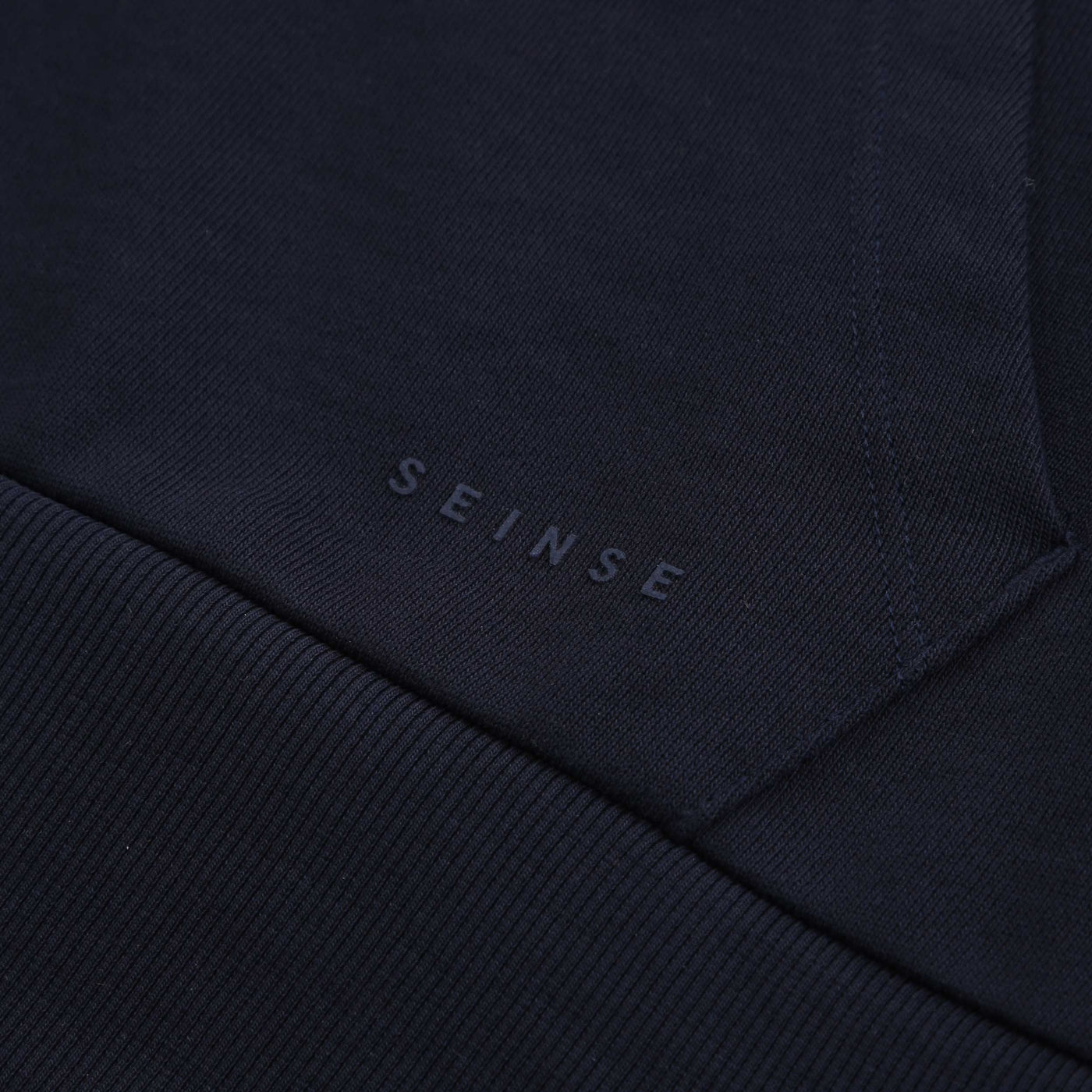 Seinse Hoodie Sweat Top in Navy Logo