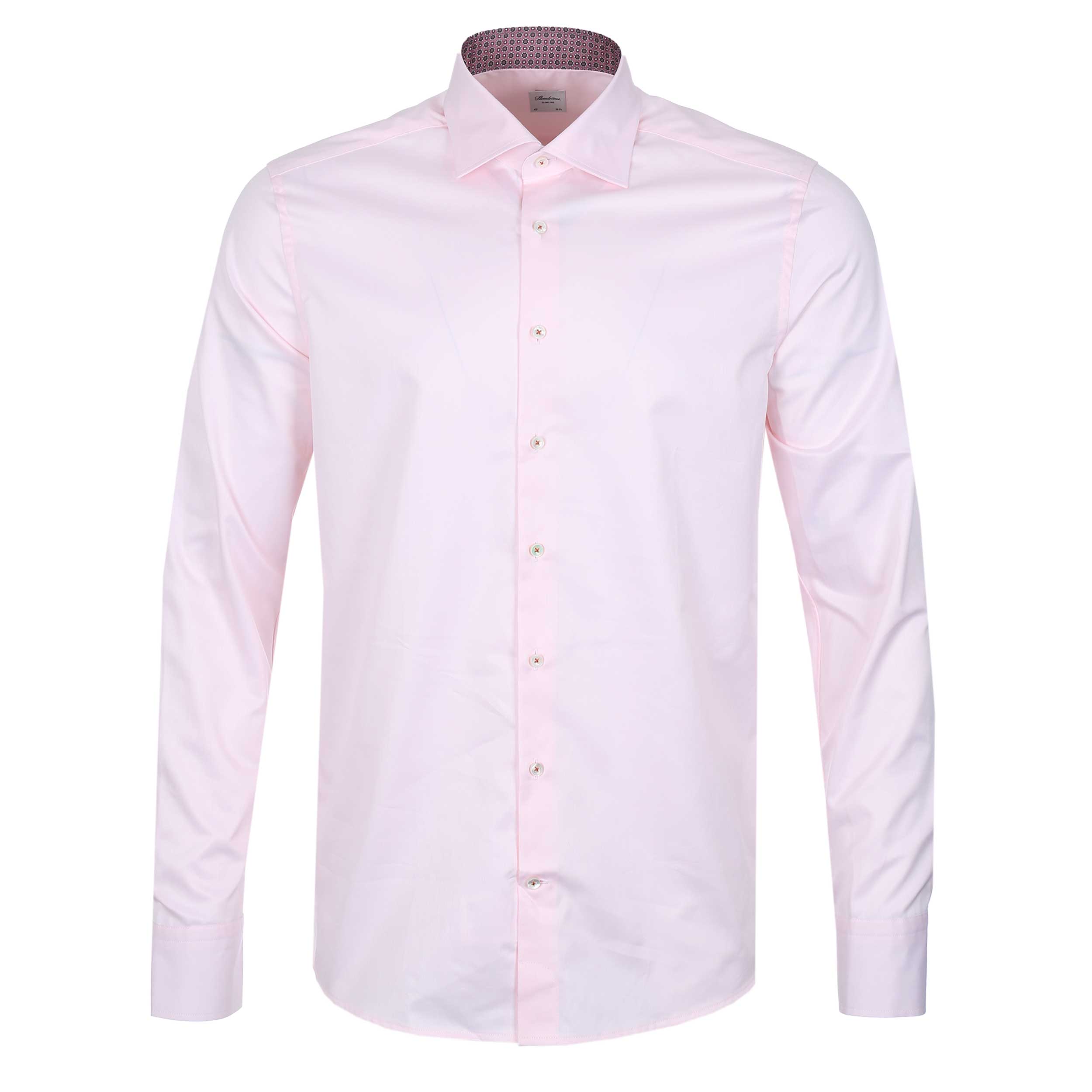 Stenstroms Slimline Contrast Trim Shirt in Pink