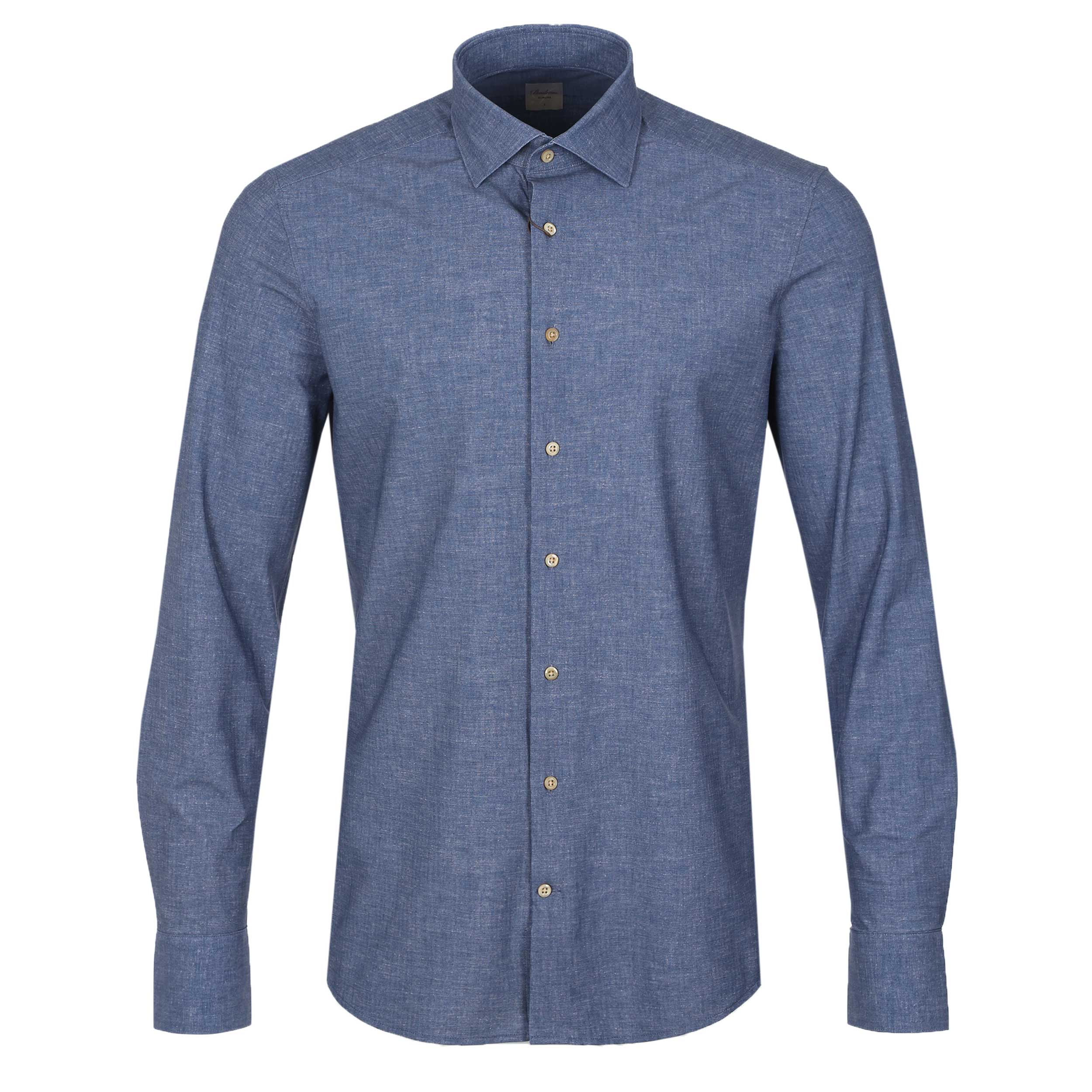 Stenstroms Slimline Jersey Shirt in Indigo