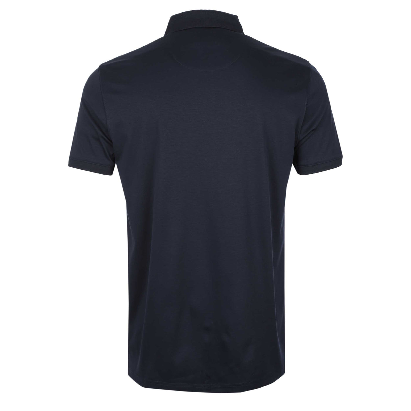 Thomas Maine 3 Button Lux Polo Shirt in Navy Back