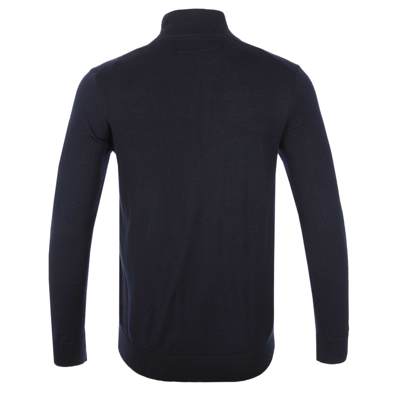 Thomas Maine 3 Button Funnel Neck Knitwear in Navy Back
