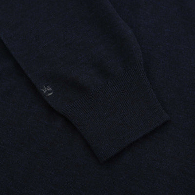 Thomas Maine 3 Button Knit Polo Shirt in Navy Logo