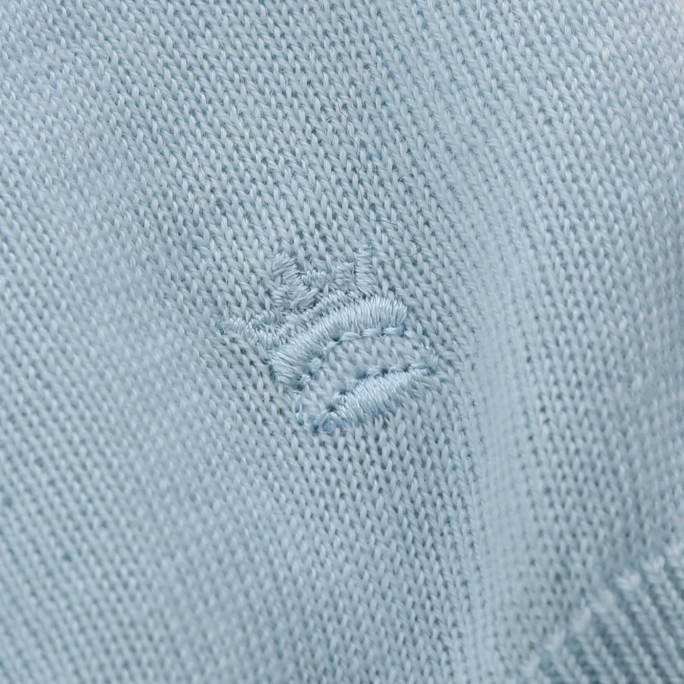 Thomas Maine 3 Button Knit Polo Shirt in Sky Blue Logo