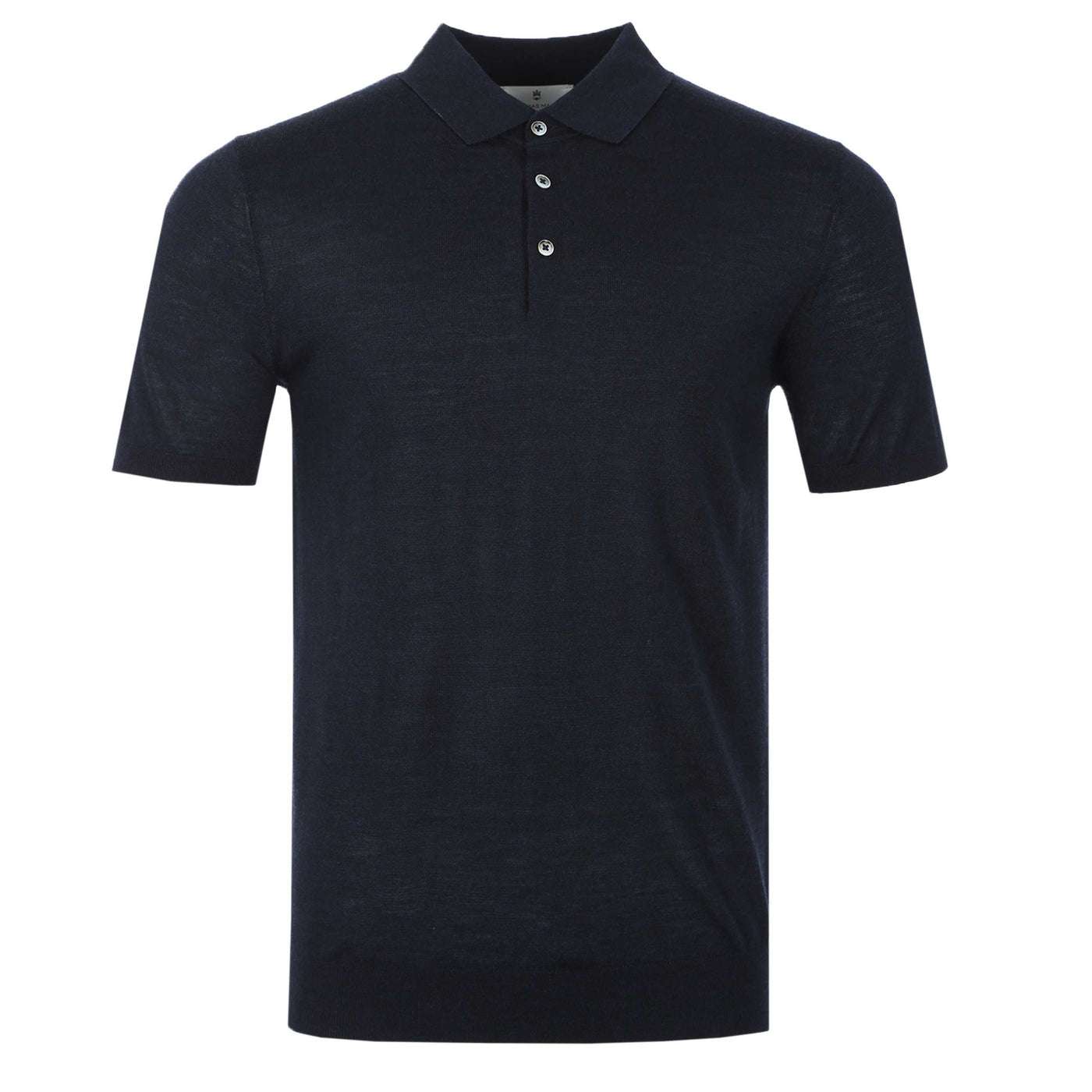 Thomas Maine 3 Button Knit Polo in Navy
