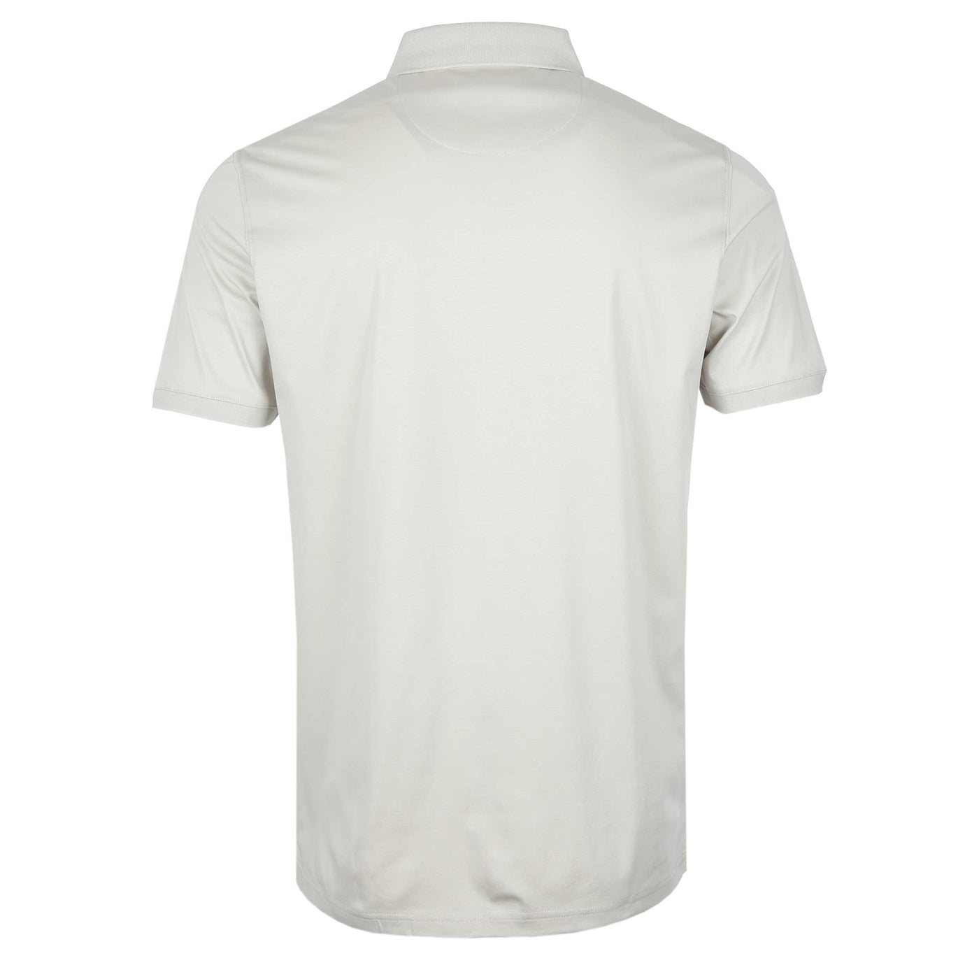 Thomas Maine 3 Button Lux Polo Shirt in Cream Back