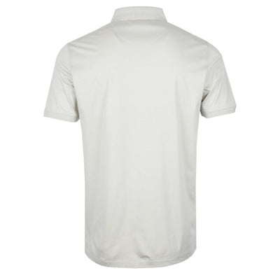 Thomas Maine 3 Button Lux Polo Shirt in Cream Back
