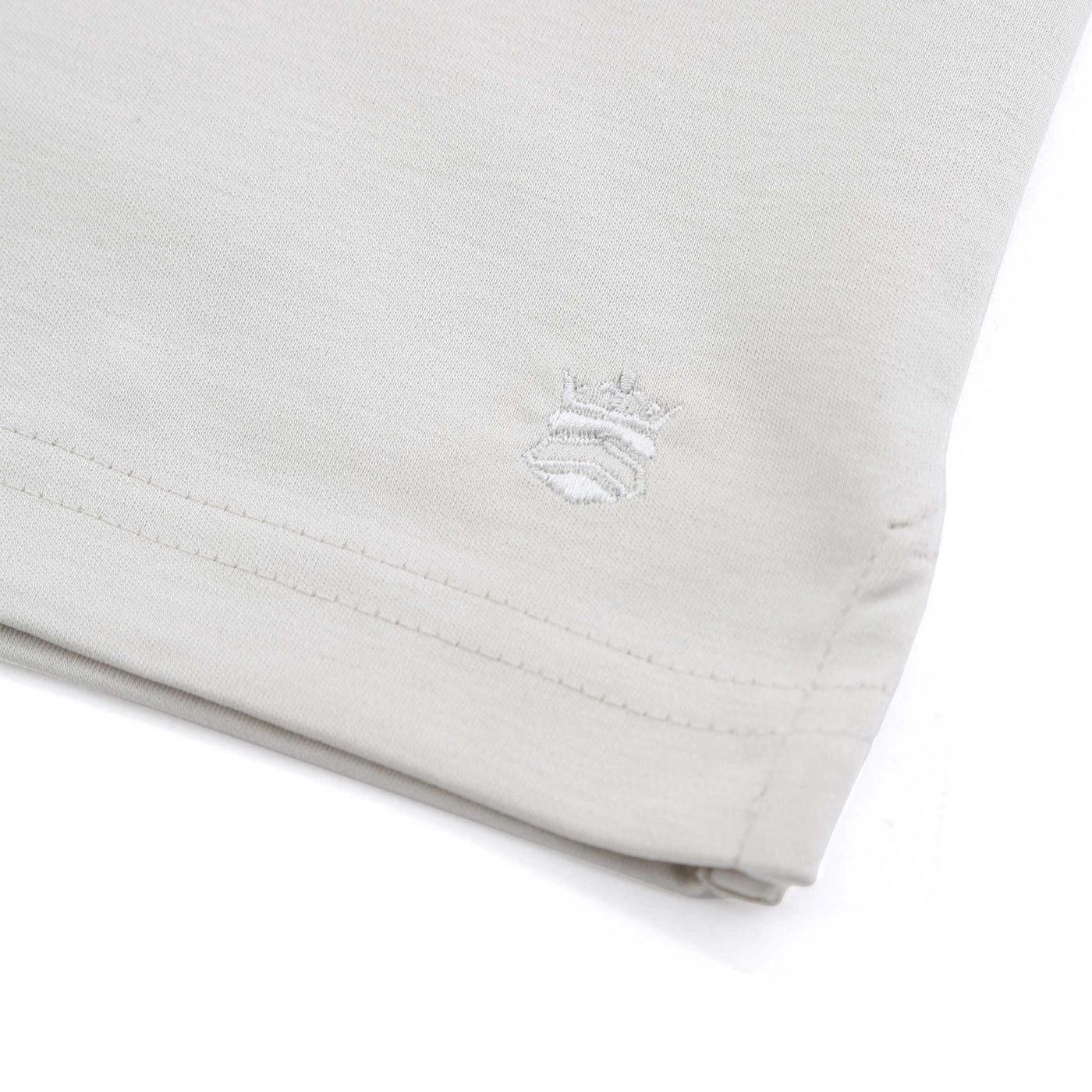 Thomas Maine 3 Button Lux Polo Shirt in Cream Logo
