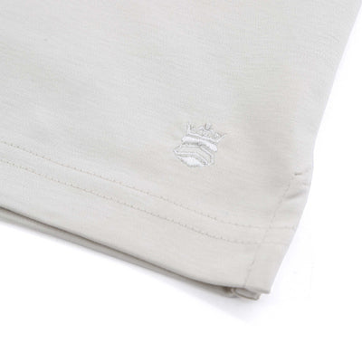 Thomas Maine 3 Button Lux Polo Shirt in Cream Logo