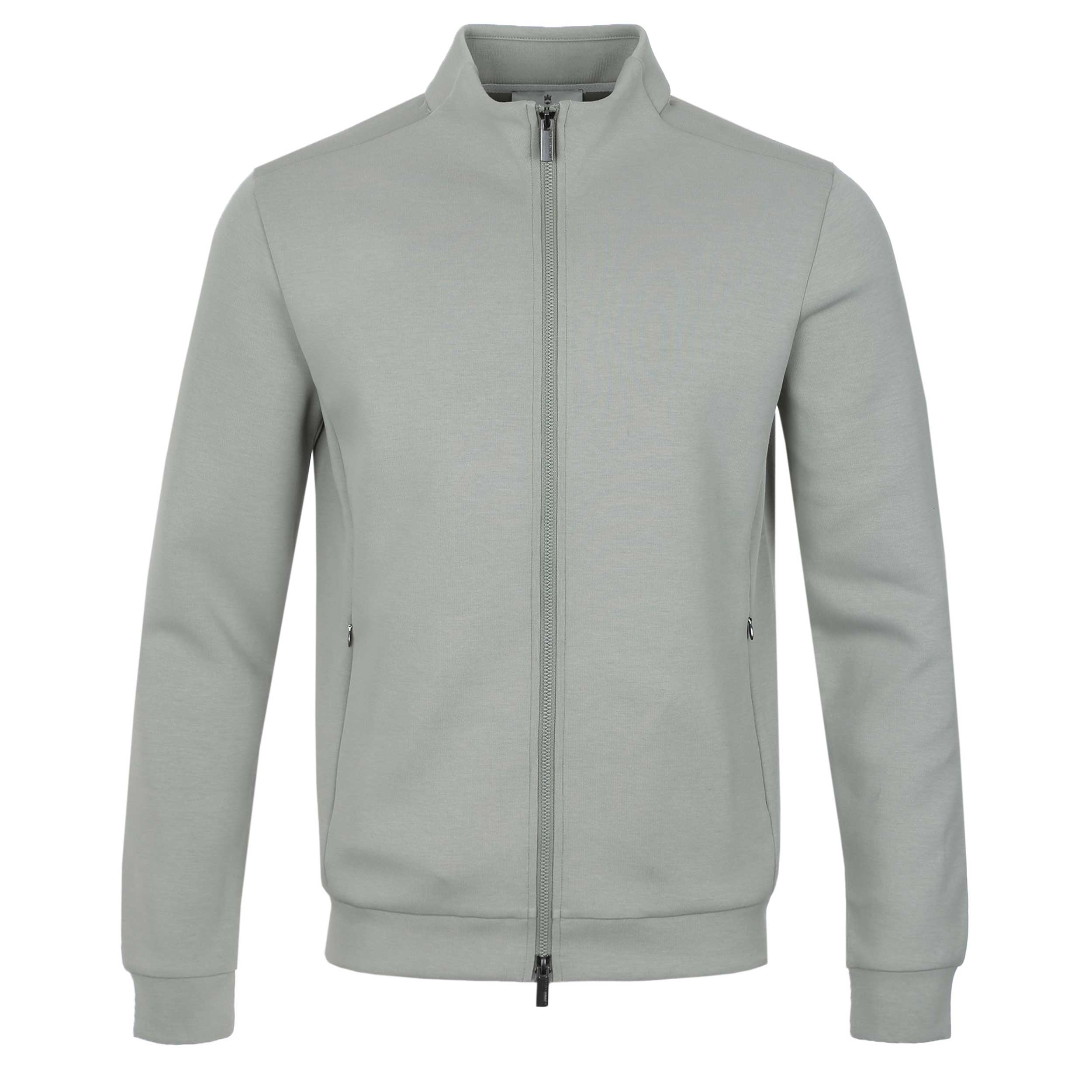 Thomas Maine Full Zip Sweatshirt in Sage Green