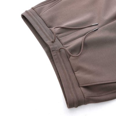 Thomas Maine Interlock Sweat Short in Light Brown Waist
