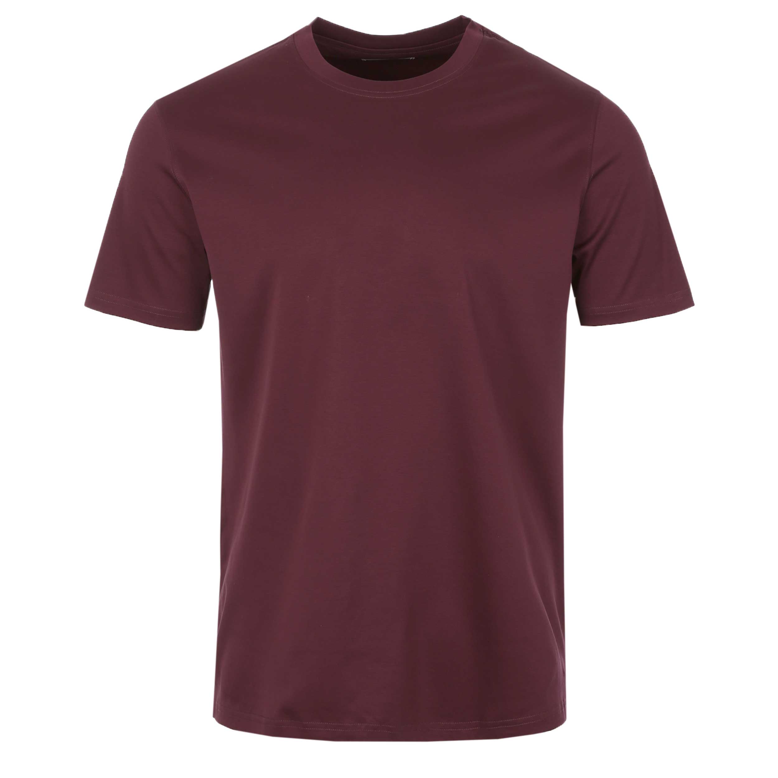 Thomas Maine Liquid Cotton Lux T-Shirt in Burgundy
