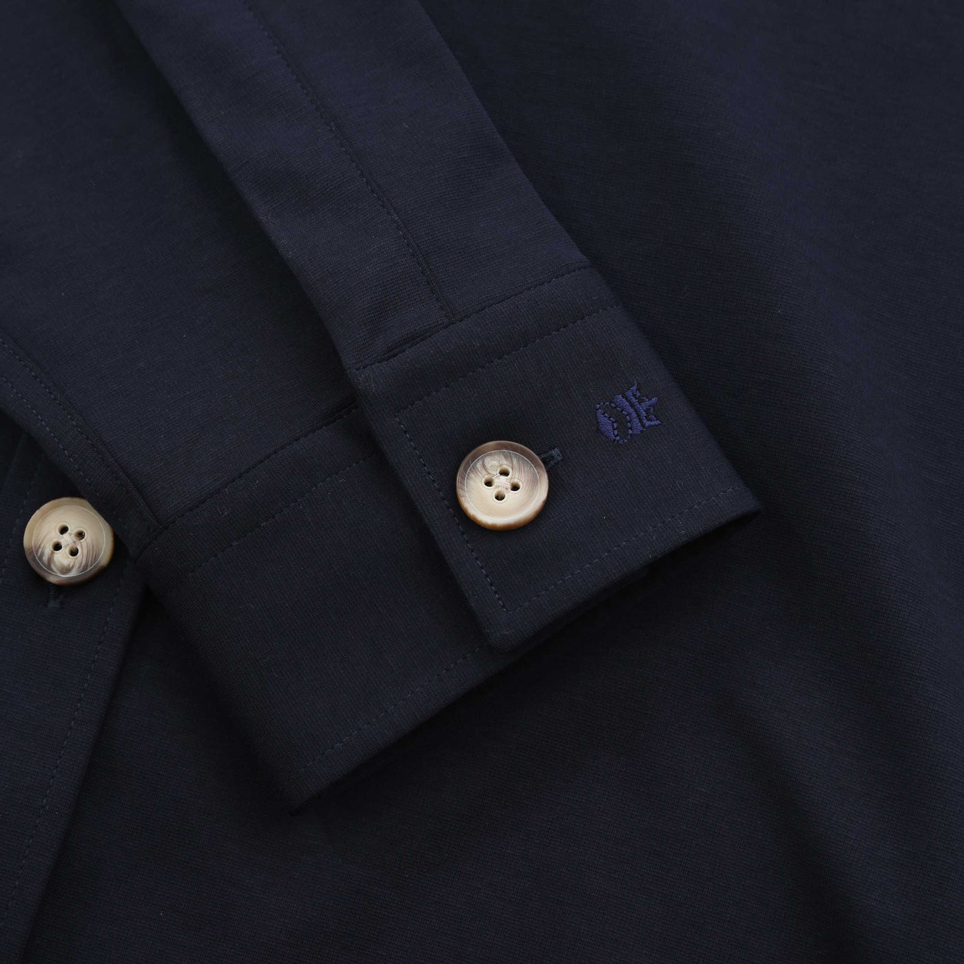 Thomas Maine Stretch Overshirt in Navy Cuff