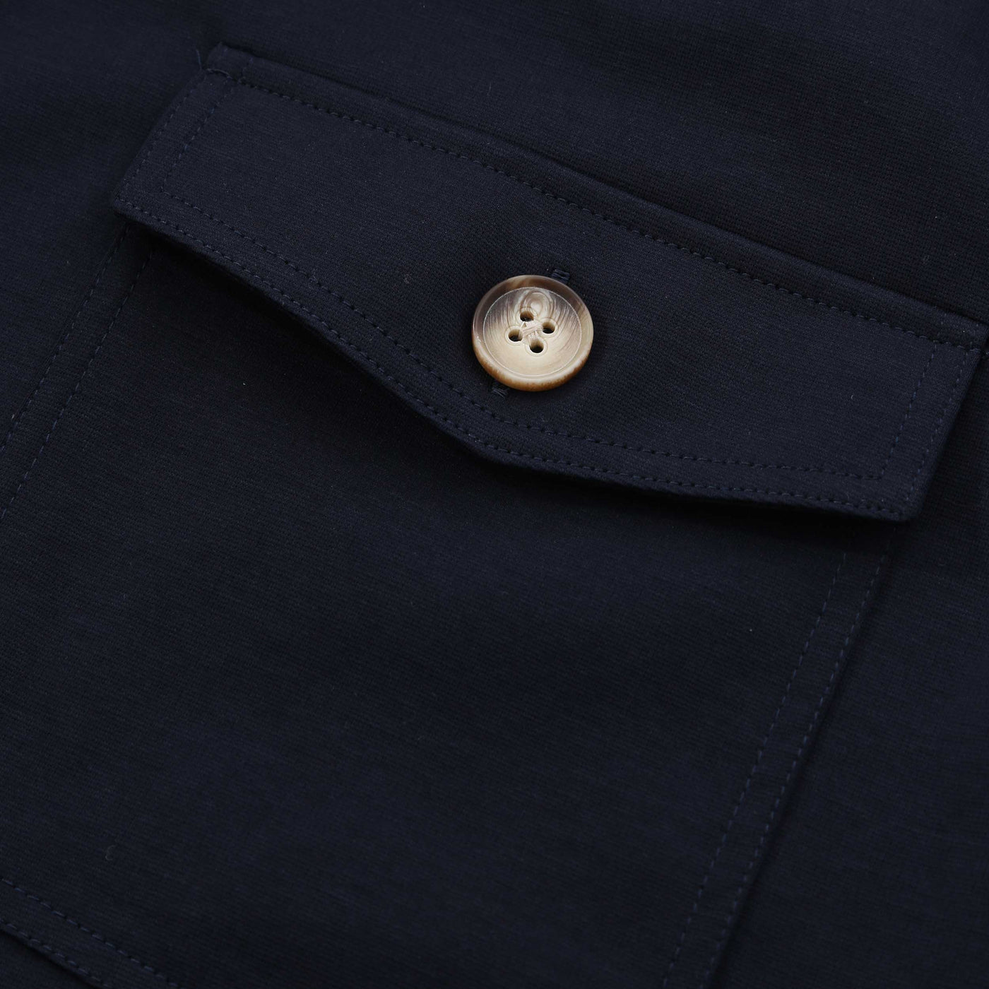 Thomas Maine Stretch Overshirt in Navy Pocket