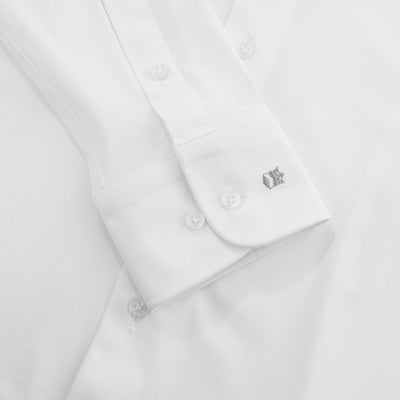 Thomas Maine Tech Luxe Stretch Shirt in White Cuff