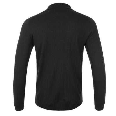 Thomas Maine Zip Thru Cardigan in Black Back