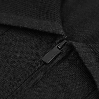 Thomas Maine Zip Thru Cardigan in Black Zip