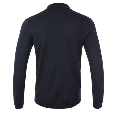 Thomas Maine Zip Thru Cardigan in Navy Back