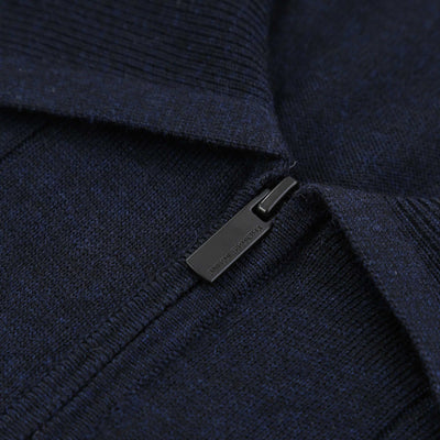 Thomas Maine Zip Thru Cardigan in Navy Zip