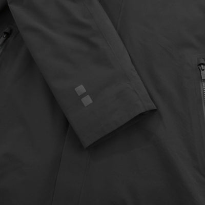 UBR Black Storm Coat in Black Cuff Logo