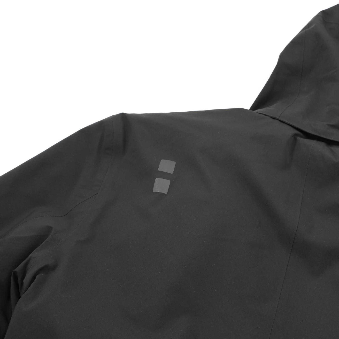 UBR Black Storm Coat in Black Shoulder Logo
