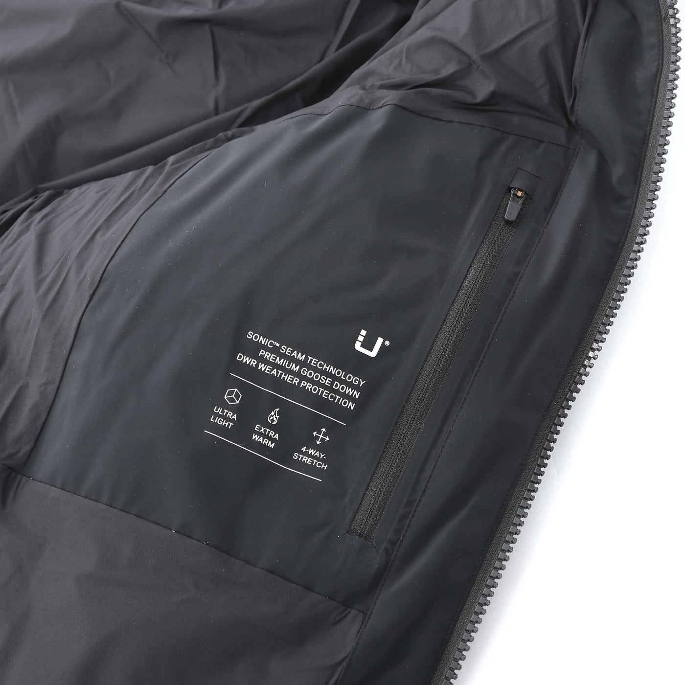 UBR Typhoon Jacket in Black Inside