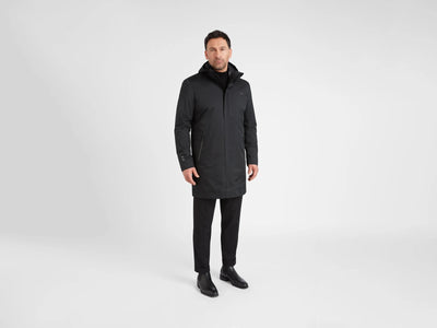 UBR Black Storm Coat in Black Model