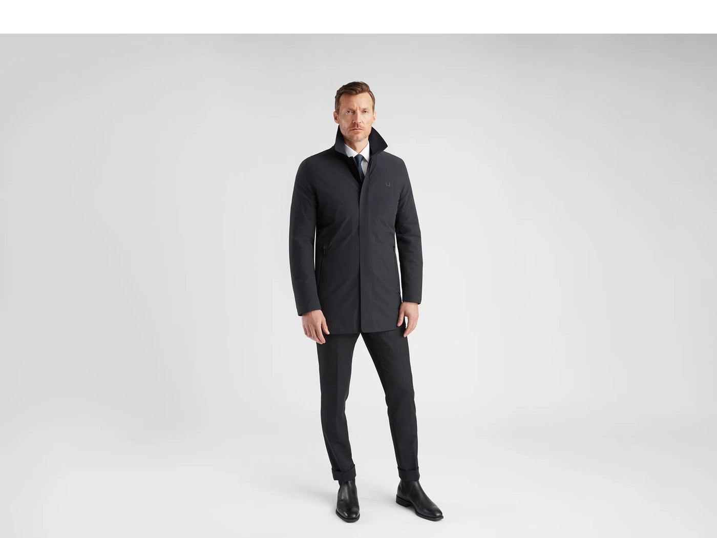 UBR Regulator Coat in Black Storm