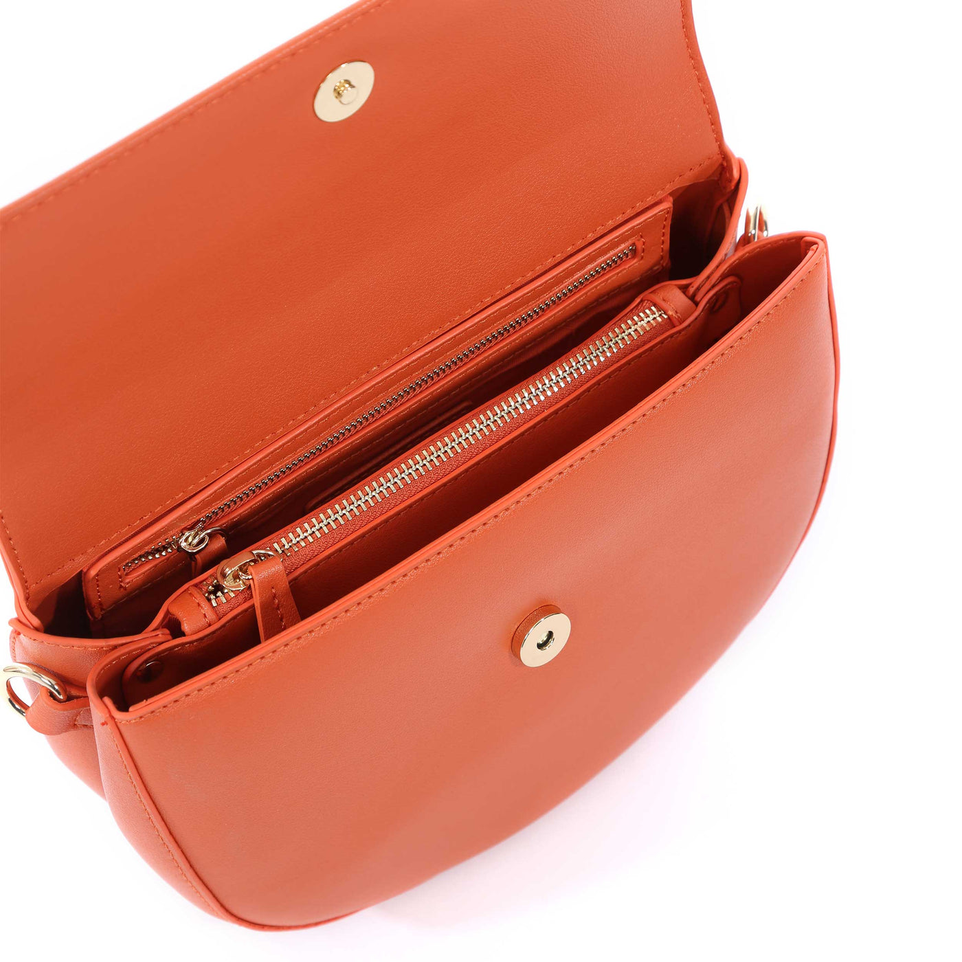 Valentino Bags Bigs Cross Body Bag in Arancio Orange Inside