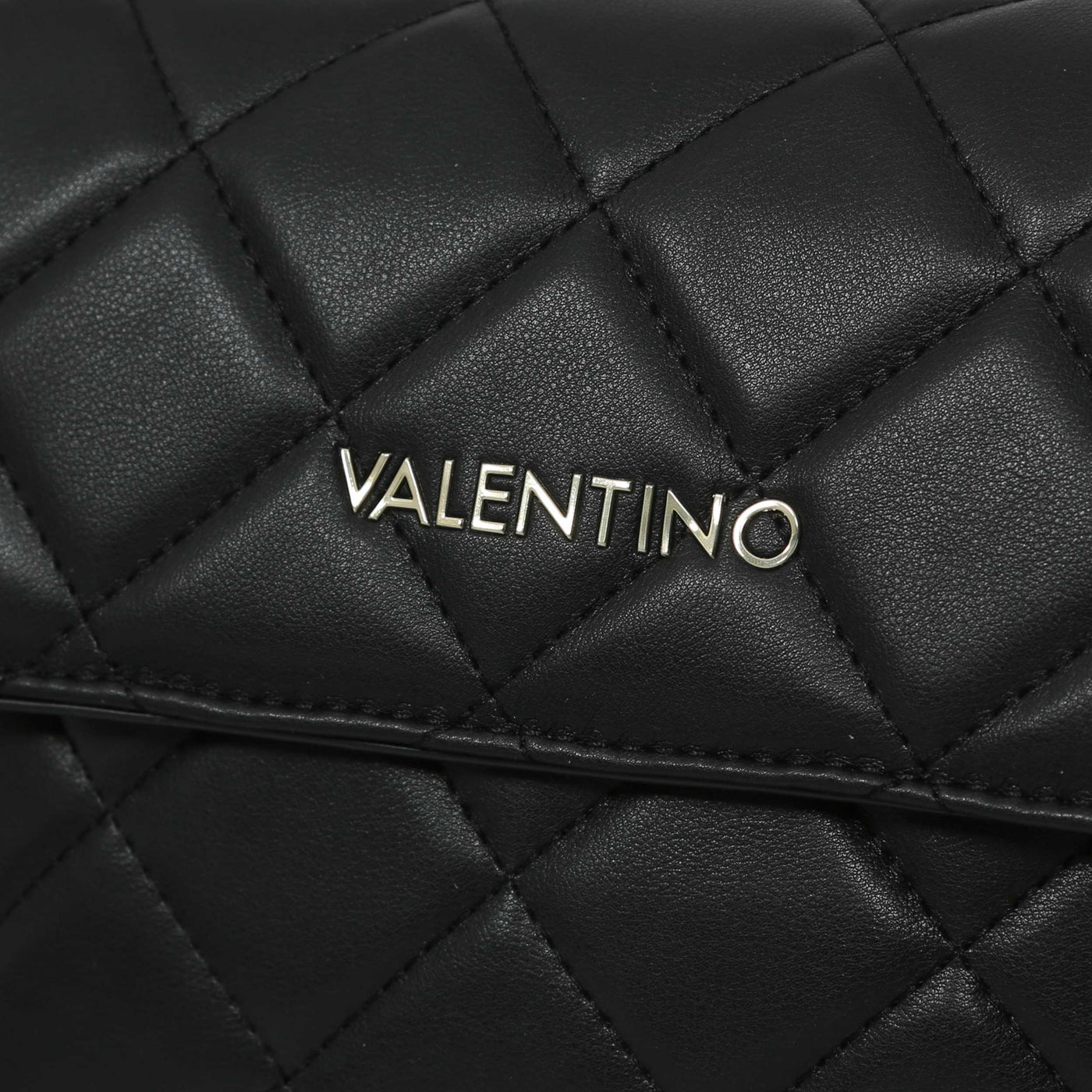 Valentino Bags Bigs Quilt Shoulder Bag in Black Logo