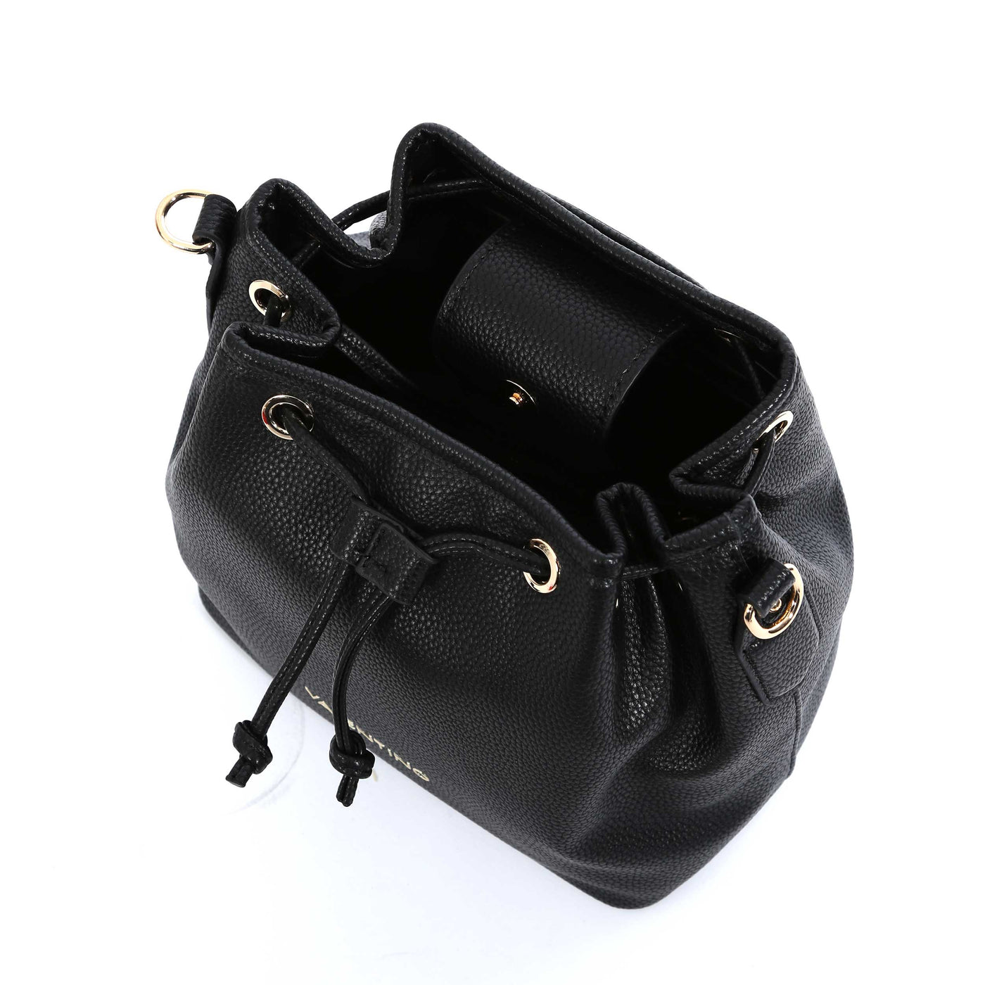 Valentino Bags Brixton Ladies Bucket Bag in Black Inside