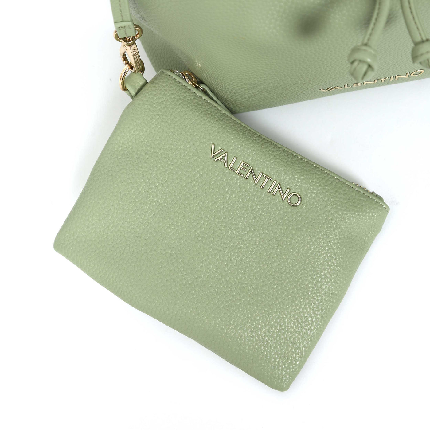 Valentino Bags Brixton Ladies Bucket Bag in Salvia Green Purse