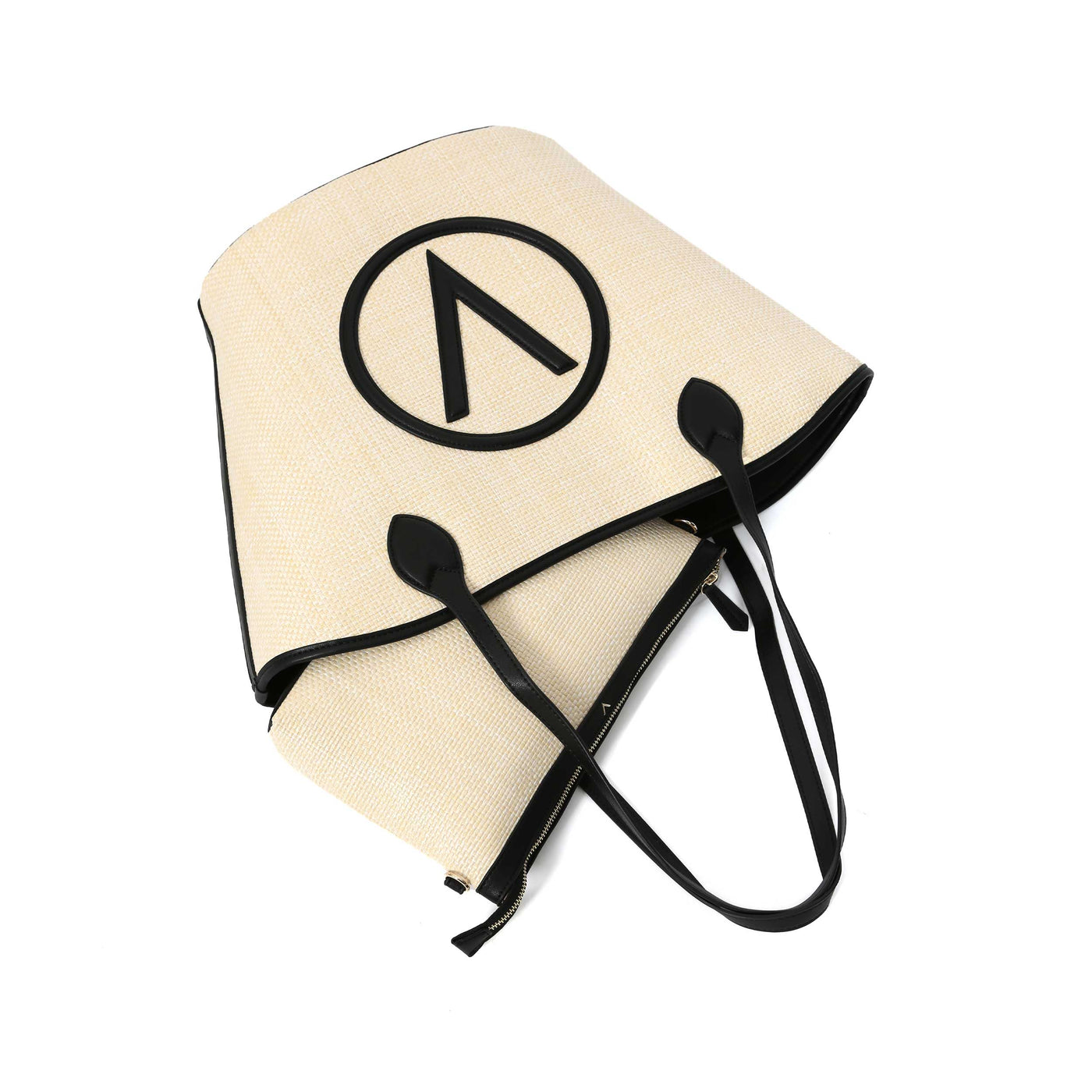 Valentino Bags Covent Ladies Beach Bag in Natural & Black Set