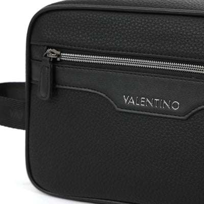 Valentino Bags Efeo Washbag in Black Front Pocket