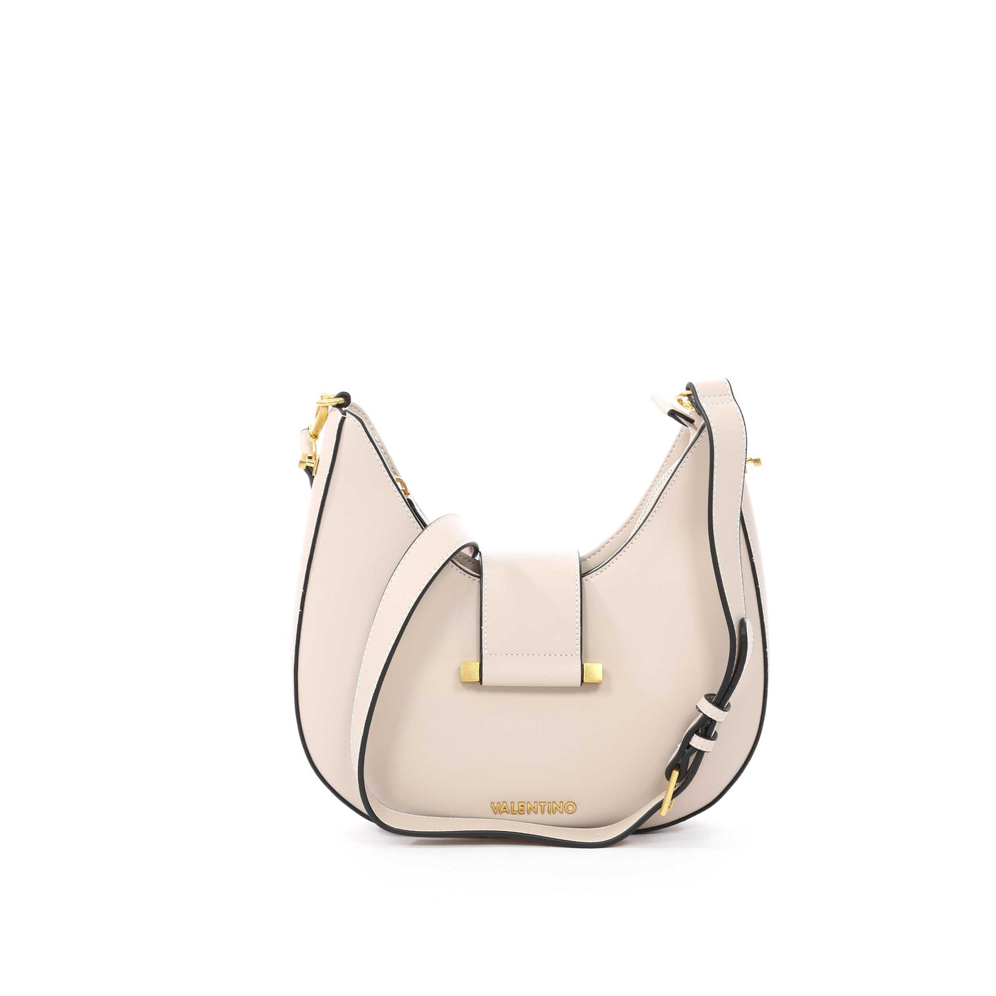 Valentino Bags Frosty RE Ladies Shoulder Bag in Ecru Front